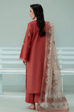 Seran - 3PC Dhanak Embroidered Shirt With Twill Printed Dupatta and Trouser - SS0897