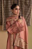 Ziva - 3PC Dhanak Embroidered Shirt With Dhanak Embroidered Dupatta and Trouser - SS01174