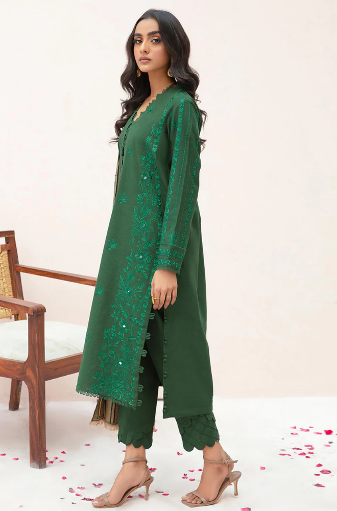Sapphire - Winter 3PC Dhanak Embroidered Suit - SS0419