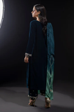 Barouqe - 3PC Velvet Embroidered Shirt With Silk Printed Dupatta and Trouser - SS0536