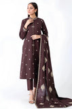 Kayseria - 3PC Dhanak Embroidered Shirt With Dhanak Embroidered Dupatta and Trouser -SS01067