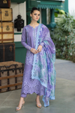 Qalamkar - 3 Piece - Lawn Embroidered Suit - SN0021