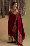 Ziva - 3PC Dhanak Embroidered Shirt With Pashmina Printed Dupatta and Trouser - SS01171