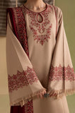 Ziva - 3PC Dhanak Embroidered Shirt With Pashmina Printed Dupatta and Trouser - SS01171