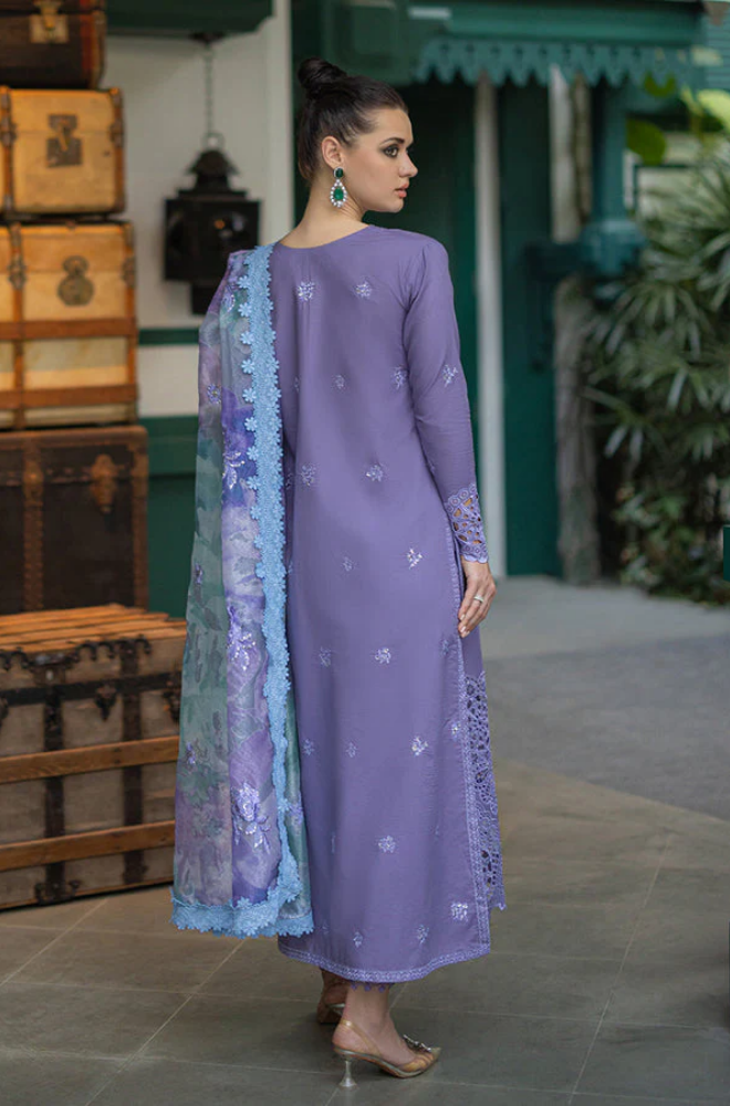 Qalamkar - 3 Piece - Lawn Embroidered Suit - SN0021