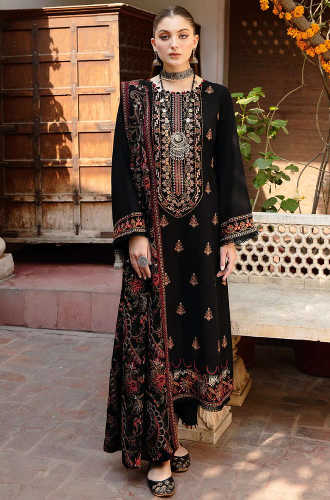 Bareeze - Winter 3PC Dhanak Embroidered Suit - SS0420