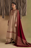 Ziva - 3PC Dhanak Embroidered Shirt With Pashmina Printed Dupatta and Trouser - SS01171