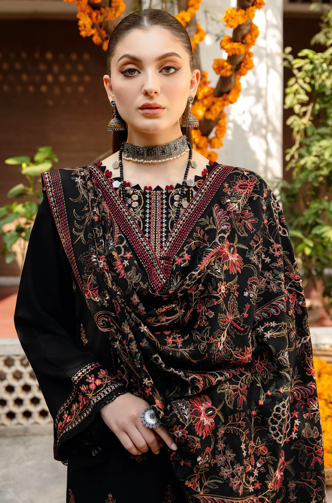 Bareeze - Winter 3PC Dhanak Embroidered Suit - SS0420