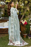 Elaf - 3PC Dhanak Chikankari Embroidered Shirt With Chiffon Embroidered Dupatta and Trouser - SS01042