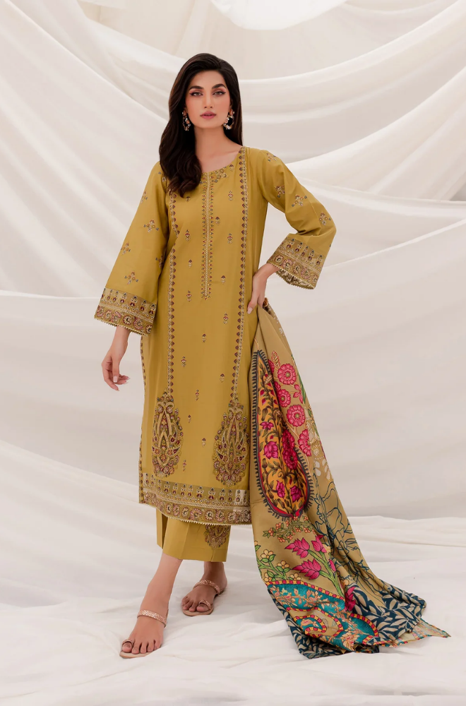 Sapphire - 3 Piece - Dhanak Embroidered Suit - SB0121