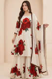 3PC Lawn Maxi Style Printed Dress - SS0837