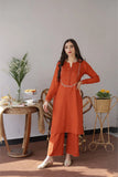 Aisling - 3PC Dhanak Embroidered Shirt with Wool Plain Dupatta and Trouser - SS0873
