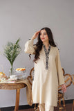 AISLING - 3PC Dhanak  Embroidered Shirt with Plain Wool Dupatta and Trouser - SS0870