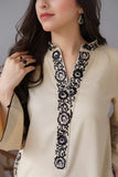 AISLING - 3PC Dhanak  Embroidered Shirt with Plain Wool Dupatta and Trouser - SS0870
