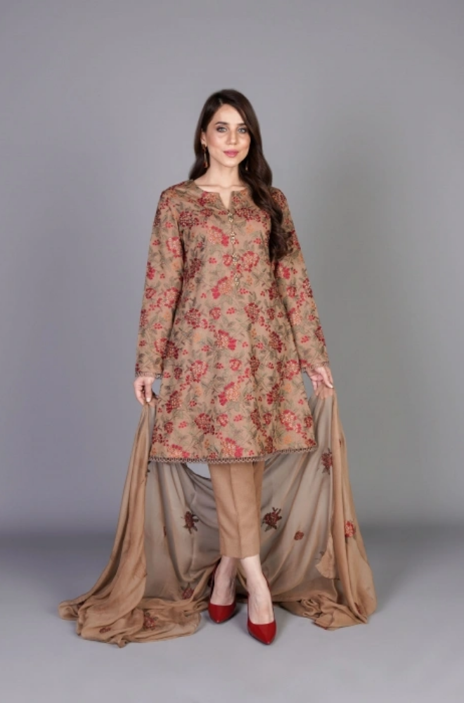 Bareeze - 3PC Lawn Embroidered Shirt - SS0007