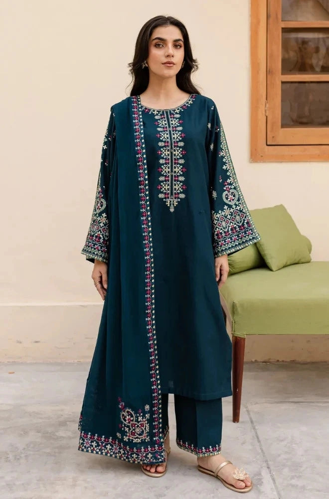 Batik - 3PC Lawn Embroidered Shirt with Lawn Embroidered Dupatta and Trouser  - SS02360