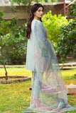 Jazmin - 3PC Dhanak  Embroidered Shirt with Organza Printed Dupatta and Trouser - SS0884