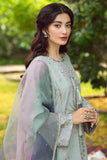 Jazmin - 3PC Dhanak  Embroidered Shirt with Organza Printed Dupatta and Trouser - SS0884