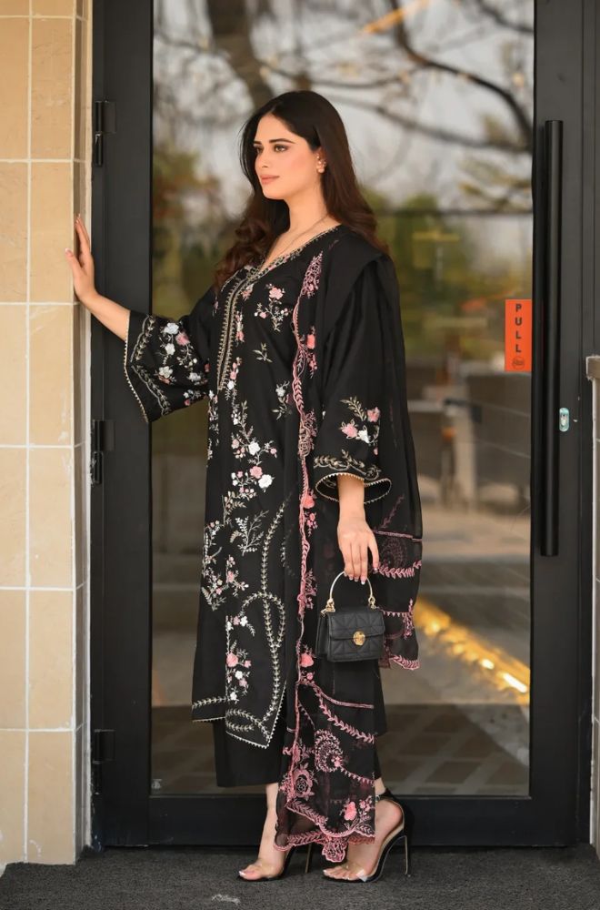 Summer 3Piece Lawn Embroidered Suit- SS0752