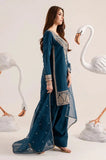 IZEL - 3PC Lawn Embroidered Shirt with Organza Embroidered Dupatta and Trouser - SS0736