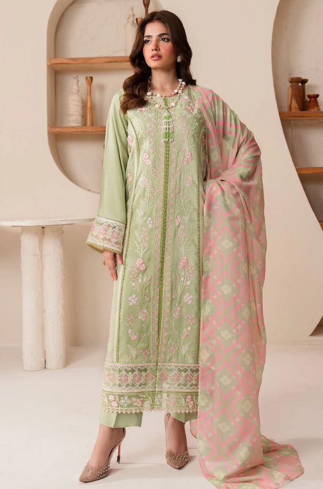 Summer 3Piece Lawn Embroidered Suit- BFB0745