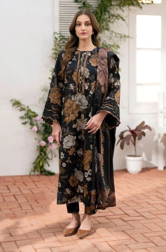 Summer 3PC Lawn Digital Printed Dress - SS0715