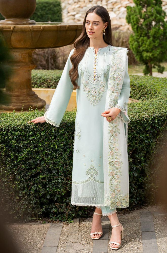 Summer 3PC Lawn Embroidered Suit - SS0718