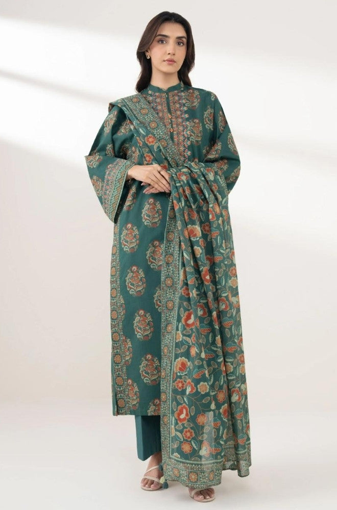 Summer 3PC Lawn Digital Printed Dress - SS0705