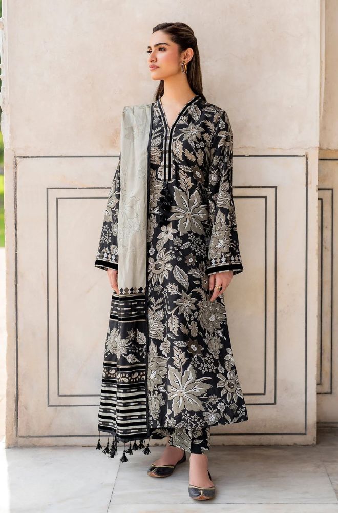 Summer 3PC Lawn Digital Printed Dress - SS0717