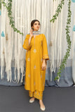 Urge - 3PC Dhanak  Embroidered Shirt with Twill Printed Dupatta and Trouser - SS0866