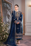 Asim Jofa - Winter 3PC Velvet Embroidered Suit - SS0532