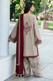 Baroque - 3PC Lawn Embroidered Shirt with Chiffon Embroidered Dupatta and Trouser  - SU0068