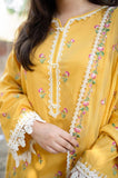 ANEELAS - 3PC Lawn Embroidered Shirt with Chiffon Embroidered Dupatta and Trouser - SS0738