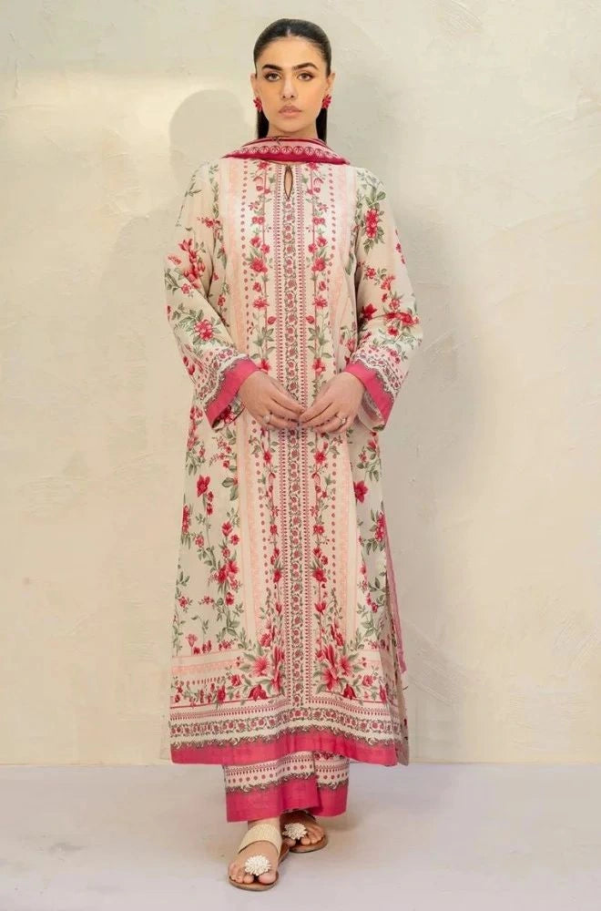 JAZMIN - 3PC Lawn Printed Shirt with Lawn Printed Dupatta and Trouser - SS0701