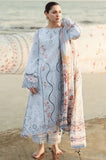 QALAMKAR - 3PC Lawn Chikankari Embroidered Shirt with Chiffon Printed Dupatta and Trouser- SS0303