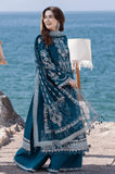 Qlamakar - 3PC Dhanak Embroidered Shirt With Wool Printe Dupatta and Trouser - SS01088