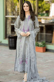 Mushq - 3PC Dhanak Chikankari Embroidered Shirt With Chiffon Embroidered Dupatta and Trouser - SS01056