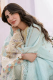 BIN ILYAS - 3PC Lawn Chikankari Embroidered Shirt with Chiffon Embroidered Dupatta and Trouser - SS0643