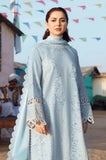 ZAHA LAWN - 3PC Lawn Chikankari Embroidered Shirt with Cotton Net Embroidered Dupatta and Trouser - SS0722