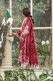BIN ILYAS - 3PC Lawn Chikankari Embroidered Shirt with Chiffon Embroidered Dupatta and Trouser - SS0651