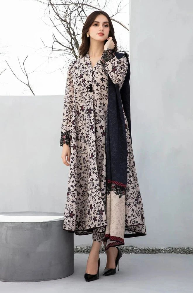 BAROQUE - 3PC Lawn Printed Shirt with Lawn Printed Dupatta and Trouser - SS0712
