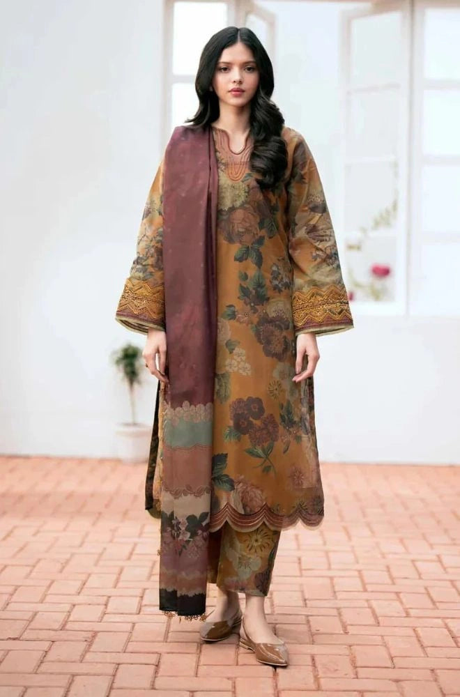 BAROQUE - 3PC Lawn Printed Shirt with Lawn Printed Dupatta and Trouser - SS0716
