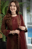 ASIM JOFA - 3PC Dhanak Embroidered Shirt with Dhanak Embroidered Dupatta and Trouser - SS0988