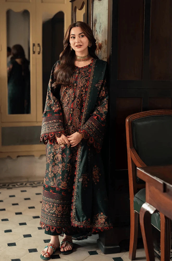 Asim Jofa - 3PC Lawn Embroidered Shirt with Lawn Embroidered Dupatta and Trouser - SA0130