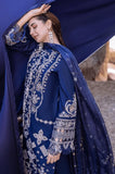 Qalamkar - 3PC Lawn Embroidered Shirt with Slub Net Printed Dupatta and Trouser - SA0114