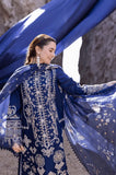Qalamkar - 3PC Lawn Embroidered Shirt with Slub Net Printed Dupatta and Trouser - SA0114