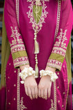 Omal By Komal -3PC Lawn Embroidered Shirt with Chiffon Printed Dupatta and Trouser  - SC0003