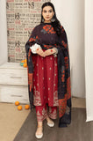 Urge - 3PC Dhanak Embroidered Shirt with Dhanak Printed Dupatta and Trouser - SS0861