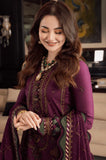 Asim Jofa - 3PC Dhanak Embroidered Shirt With Wool Printed Dupatta and Trouser - SS01089