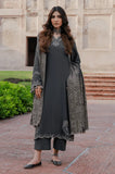 Izel Apparel - 3PC Dhanak Embroidered Shirt With Wool Printed Dupatta and Trouser - SS01137